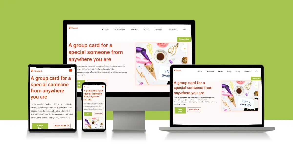 Fira Card Web Dev Portfolio - Best Online Group Card Sharing Service
