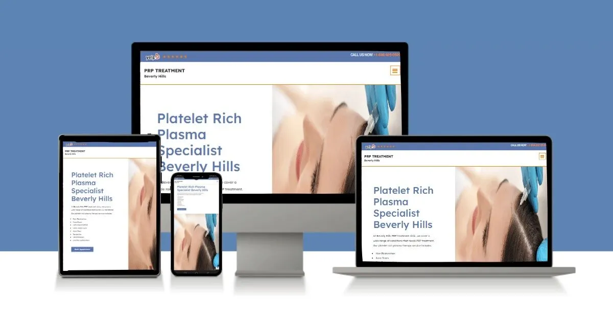 Web Dev Portfolio for Best PRP Specialist in Beverly Hills