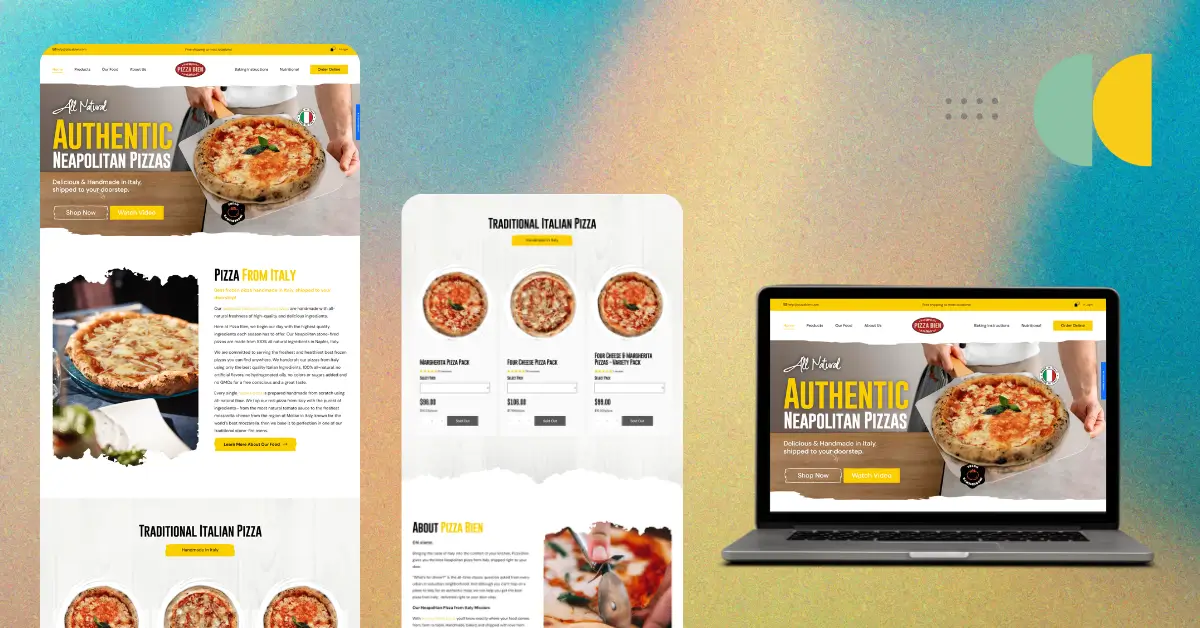 SEO Portfolio - Case Study for Online Pizza Store - Pizzabien