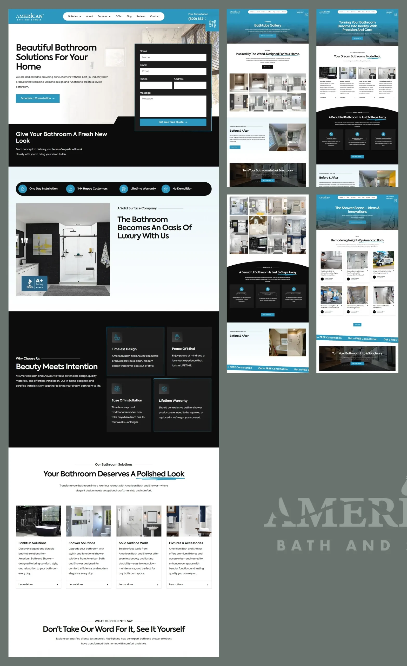 American Bath & Shower By Freelancers Hub Digital Marketing Agency 